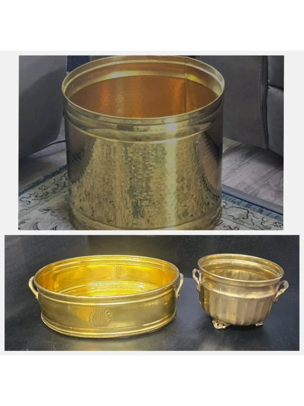 Brass Planter Lot Big 10
